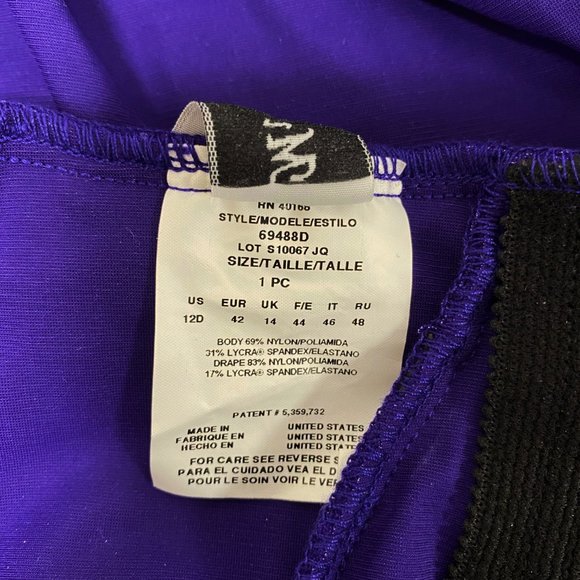 Miraclesuit Oceanus Purple Bathing Suit - Picture 7 of 8